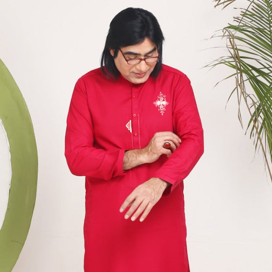 Red - Wash n Wear Fabric