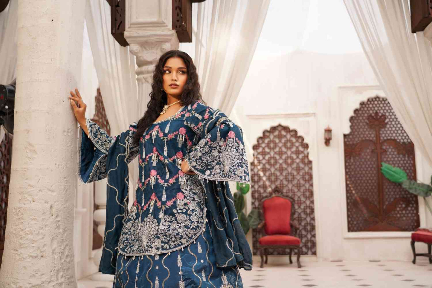 Lorisha - Embroidered Raw Silk