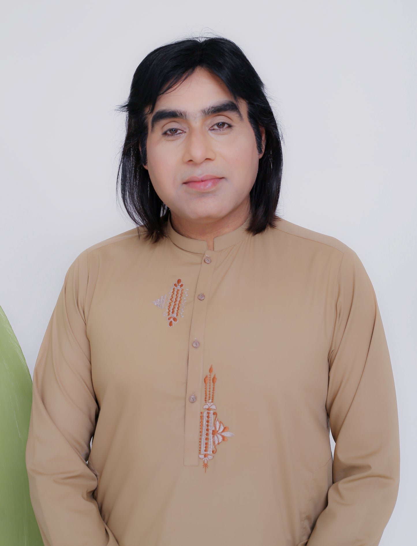 Golden Kurta Pajama With Embroidery Eid Special