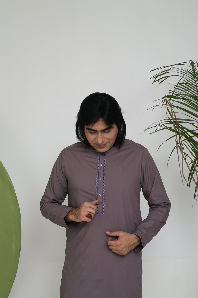 Grey - Wash n Wear Fabric