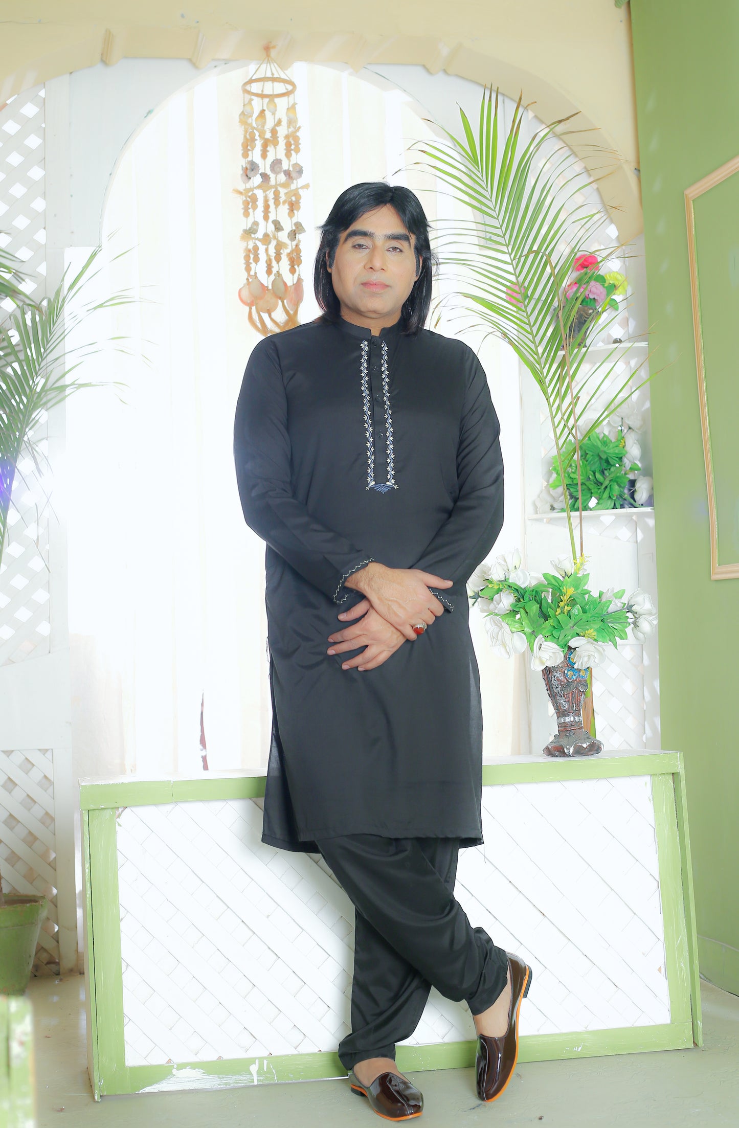 Black Embroided Kurta Pajama Specially Eid Wear