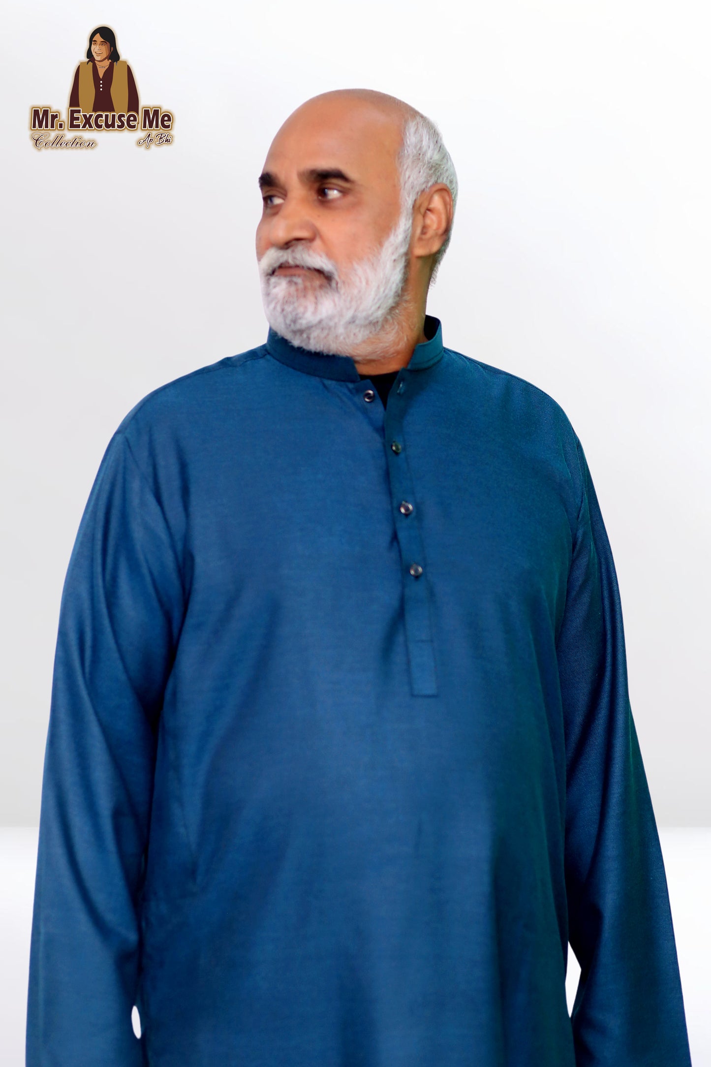 Kahkashan Double-Tone Dark Teal Kurta Pajama