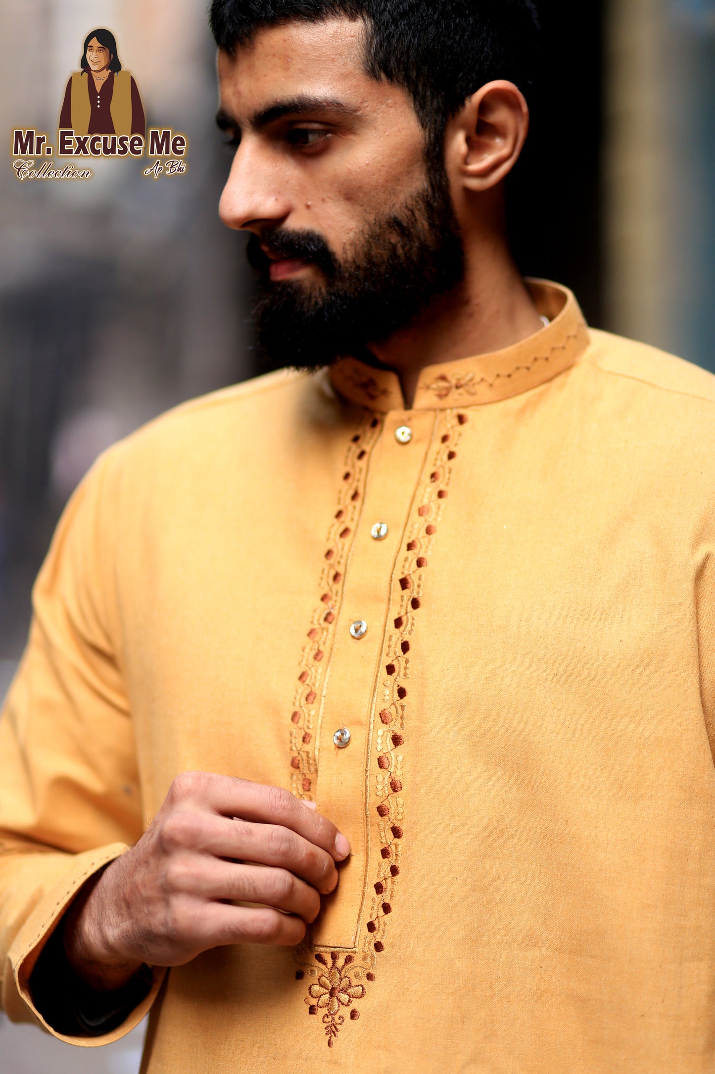 Khadder Golden Yellow Kurta Pajama