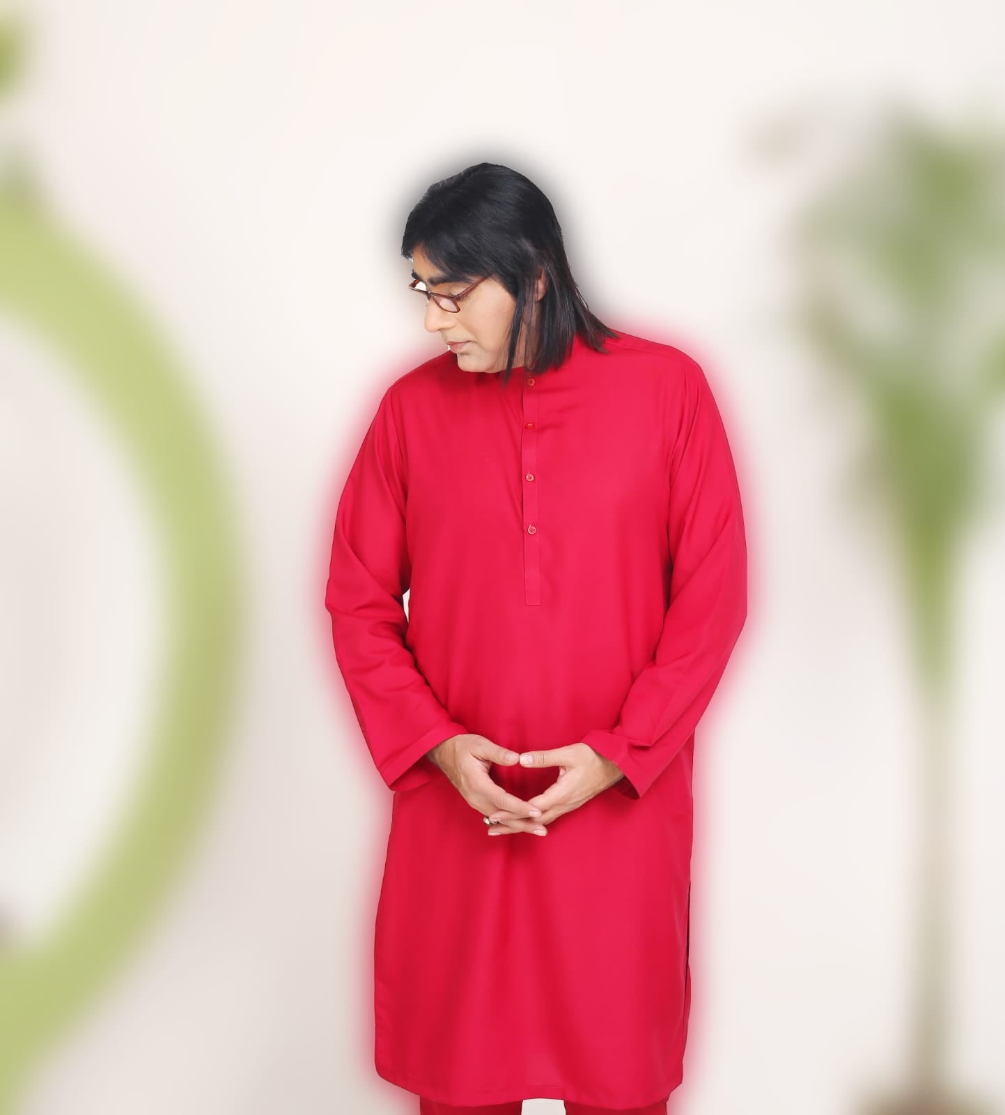 Red Plain Kurta Pajama for Eid Special