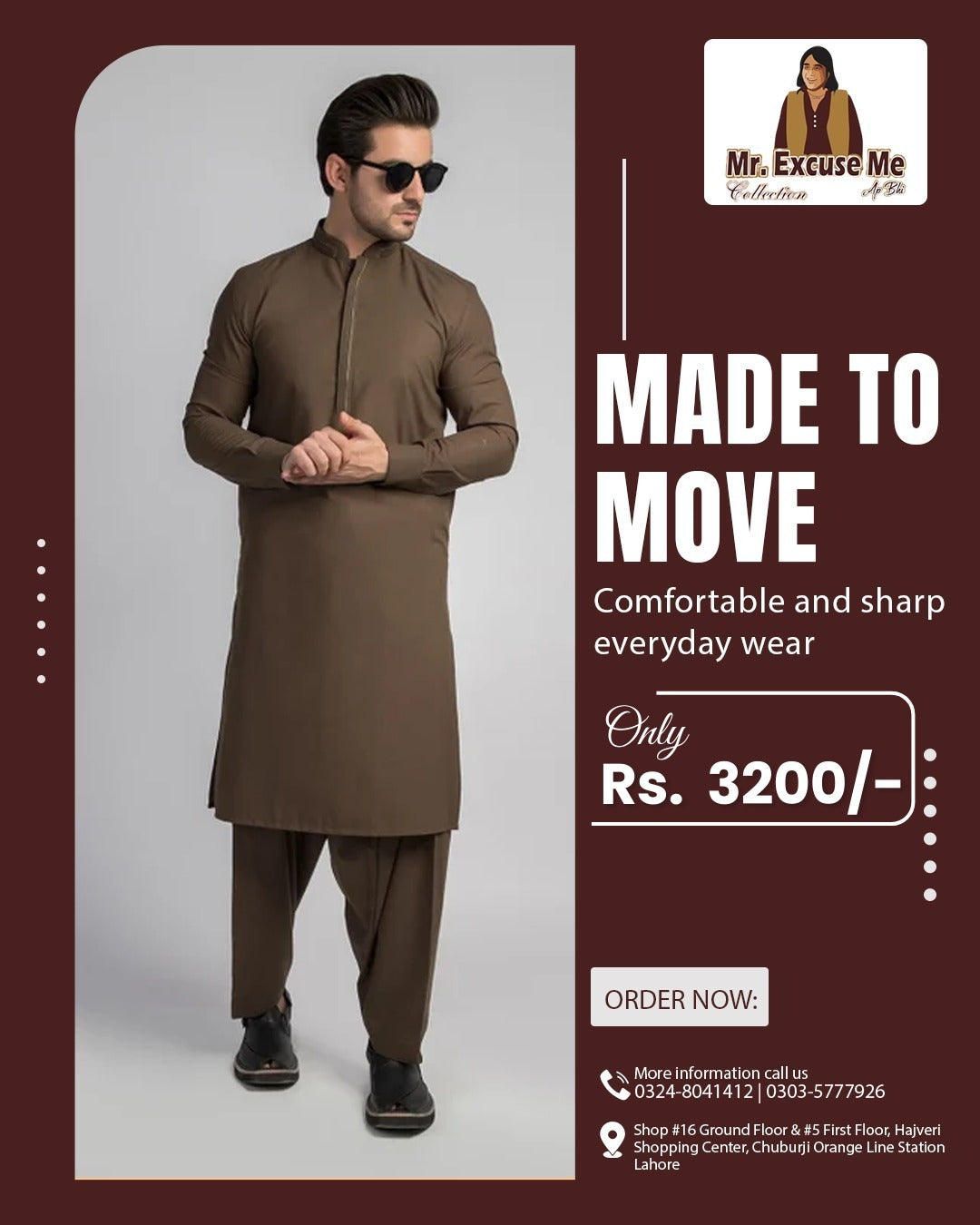 Classic Chocolate Brown Kurta Pajama – Tailored for Comfort & Style