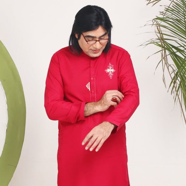 Red - Wash n Wear Fabric