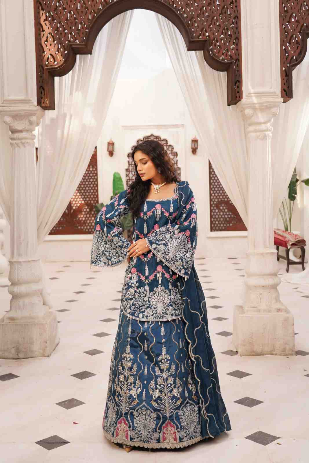 Lorisha - Embroidered Raw Silk